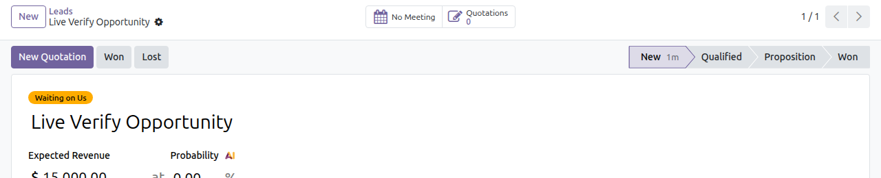 Awaiting-Reply Badge in Odoo — screenshot badge